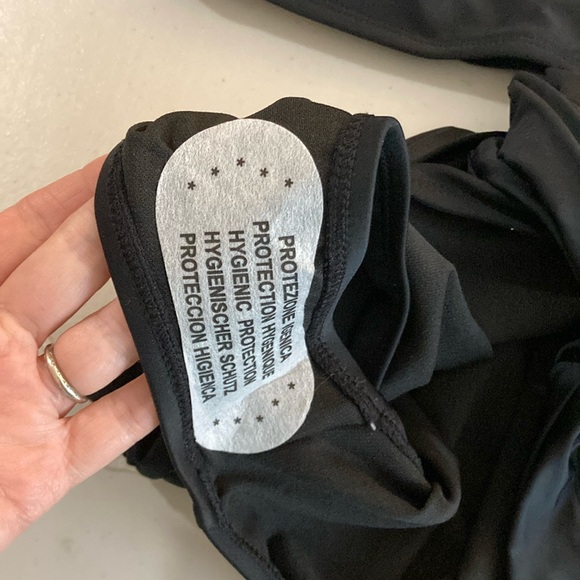 Mycoco Women's One Shoulder Black one piece Swimsuit. Size 10 - Picture 5 of 11